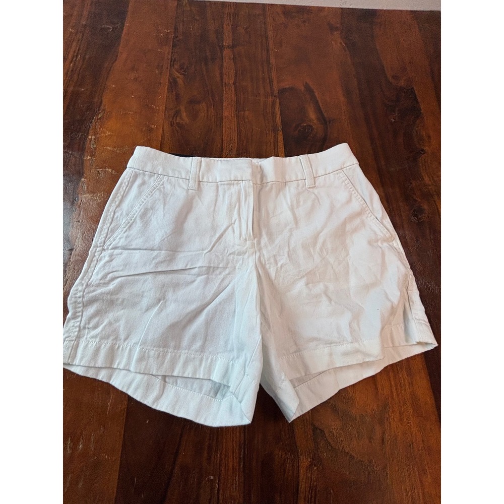 J.Crew‎ Womens White 5 Inch Chino Shorts Size 2 H1453 New With Tags
